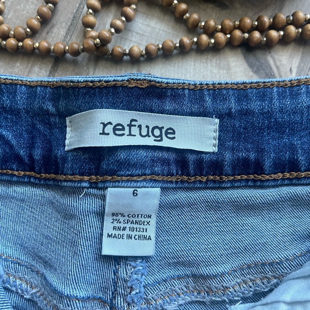 Short Shorts! Dark denim with Faux Leather Lace Up Sides - Picture 2 of 6